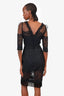 Dolce and Gabbana Black Lace Fringe Hem Detail 'Sartoria Italiana' Dress Size 38