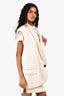 Isabel Marant Cream Satin Lapel Oversized Vest Size 2