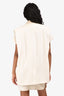 Isabel Marant Cream Satin Lapel Oversized Vest Size 2