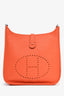 Hermès 2015 Orange Clemence Leather Evelyne 29 GM
