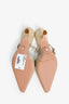 Christian Dior Gold Woven 'Capture' Kitten Mules Size 37.5