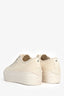 Jimmy Choo White Canvas Rubber Platform 'Palma' Sneakers Size 37