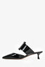 Roger Vivier Black Patent Kitten Mules Size 37