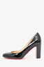 Christian Louboutin Black Patent Leather Round-Toe Pumps Size 36.5