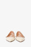 Valentino Off White Patent Rockstud Pointed Toe Flats Size 38.5 (As Is)
