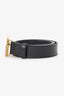 Gucci Black Leather Marmont 'GG' Belt Size 75