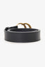 Gucci Black Leather Marmont 'GG' Belt Size 75