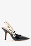Christian Dior Black Patent J'Adior Slingback Heels Size 36