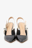 Christian Dior Black Patent J'Adior Slingback Heels Size 36