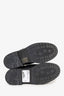 Fendi Black Leather Zucca Sock Combat Boots Size 35