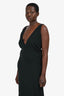 CO Fall-Winter 2020 Black V-Neck Sleeveless Midi Dress Size S