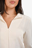 Adam Lippes Cream Silk Long Sleeves Blouse Size 2