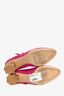 Salvatore Ferragamo Magenta Suede Gold Block Mary Janes Size 7