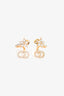 Christian Dior Gold Toned Crystal Embellished Claire D Lune Stud Earrings