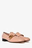 Gucci Pink Leather GG Marmont Square Toe Loafers Size 36.5