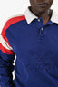 Gucci Blue/Red Logo Rugby Long Sleeves Shirt Size M Mens (As Is)