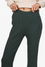 Veronica Beard Green Knit Ribbed Pants Size S