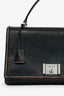 Prada Distressed Brown Vitello Daino Flap Top Handle