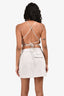 Meshki Grey Tie Up Belted Mini Dress Size S