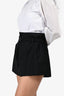 Prada 2024 Black Mohair/Virgin Wool High Waisted Tailored Shorts with Waist Belt Size 36