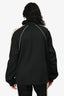Gucci Black/Beige GG Sleeve Technical Jersey Zip Up Jacket Size L Mens
