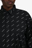 Balenciaga Black/White Logo Cotton Long Sleeve Button-Up Shirt Size 39 Mens
