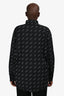 Balenciaga Black/White Logo Cotton Long Sleeve Button-Up Shirt Size 39 Mens