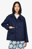 WE-AR4 Navy Blue 'Downtown Trucker' Jacket Size Small