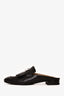 Hermès Black Leather Royal Slip On Loafers Size 40