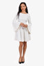 Alaïa White Long Sleeve Midi Dress Size 42