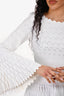 Alaïa White Long Sleeve Midi Dress Size 42