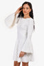 Alaïa White Long Sleeve Midi Dress Size 42