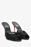 Christian Louboutin Black Texture Velour 'Me Dolly 100' Heels Size 41