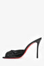 Christian Louboutin Black Texture Velour 'Me Dolly 100' Heels Size 41