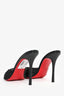 Christian Louboutin Black Texture Velour 'Me Dolly 100' Heels Size 41