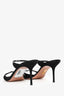 Aquazzura Black Suede Diamante Heels Size 37.5