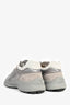 Pre-Loved Chanel™ Silver/Grey Leather CC Sneakers Size 39.5