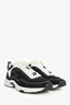 Pre-Loved Chanel™ Black/White Fabric CC Sneakers Size 39.5
