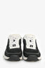 Pre-Loved Chanel™ Black/White Fabric CC Sneakers Size 39.5
