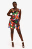 Emilio Pucci Orange/Multicolour Pattern Mini Dress Size 44