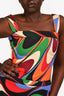 Emilio Pucci Orange/Multicolour Pattern Mini Dress Size 44