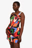 Emilio Pucci Orange/Multicolour Pattern Mini Dress Size 44