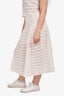 Love Shack Fancy White Crochet 'Mardi' Midi Skirt Size 2