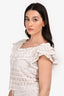 Love Shack Fancy White Crochet 'Mardi' Top Size S