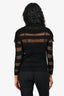 Christian Dior Black Crochet Fisherman Sweater with Slip Size 4