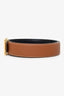 Hermès 2022 Gold/Black Reversible Leather Gold H Belt