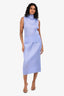 Pleats Please Issey Miyake Periwinkle Pleated Midi Skirt Size 1
