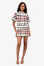 Christian Dior 2022 Navy Blue/Red Chek'n'Dior Short Sleeve Jacket (Size 4) + Mini Skirt Set (Size 2)