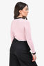 T by Alexander Wang Pink/Black Trim Cropped Cardigan Size S