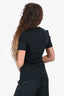Louis Vuitton Black Neoprene Short Sleeves Top with Monogram Sleeves Size S